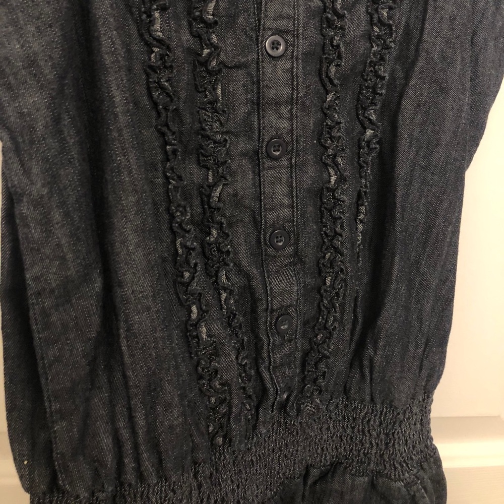 Denim-Style Romper - Picture 2 of 4